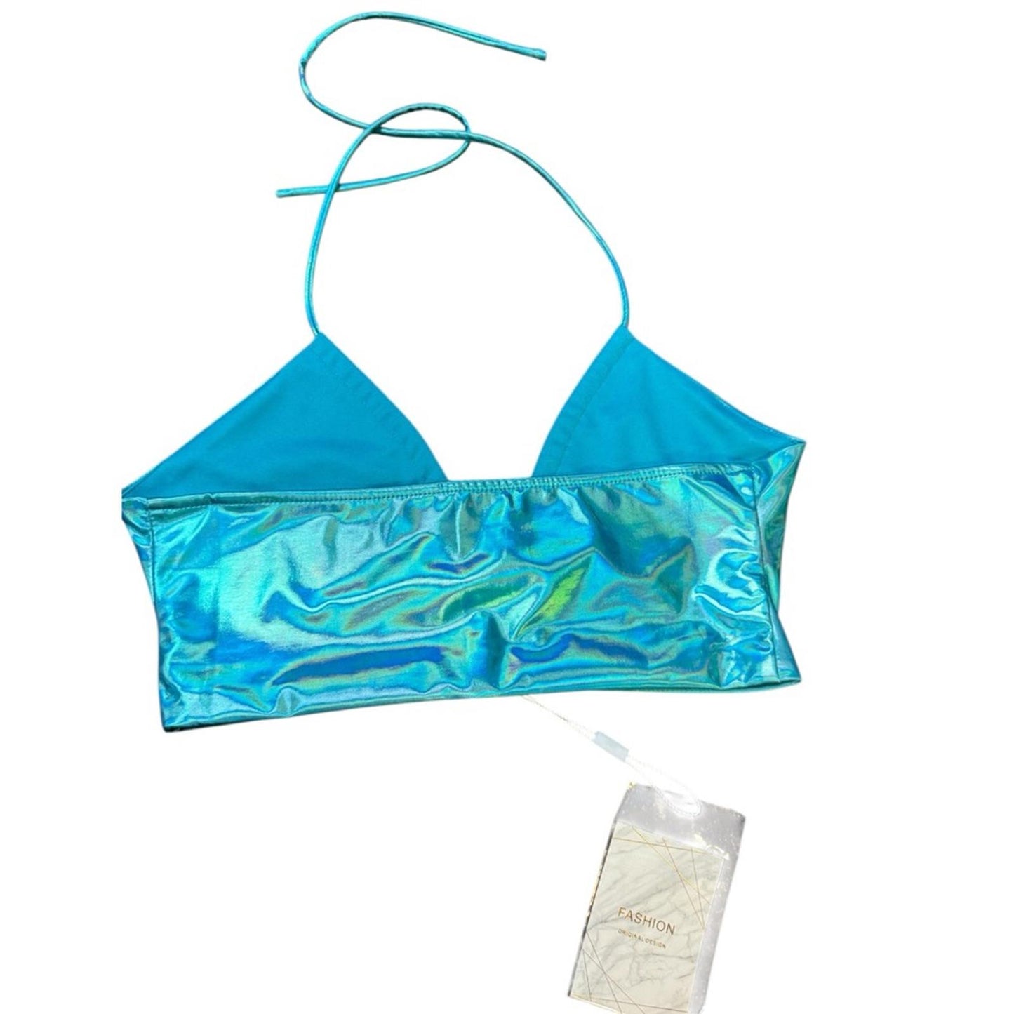 Blue Bandeau tank top
