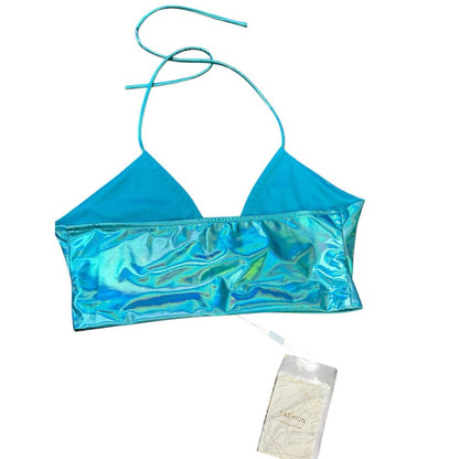 Blue Bandeau tank top