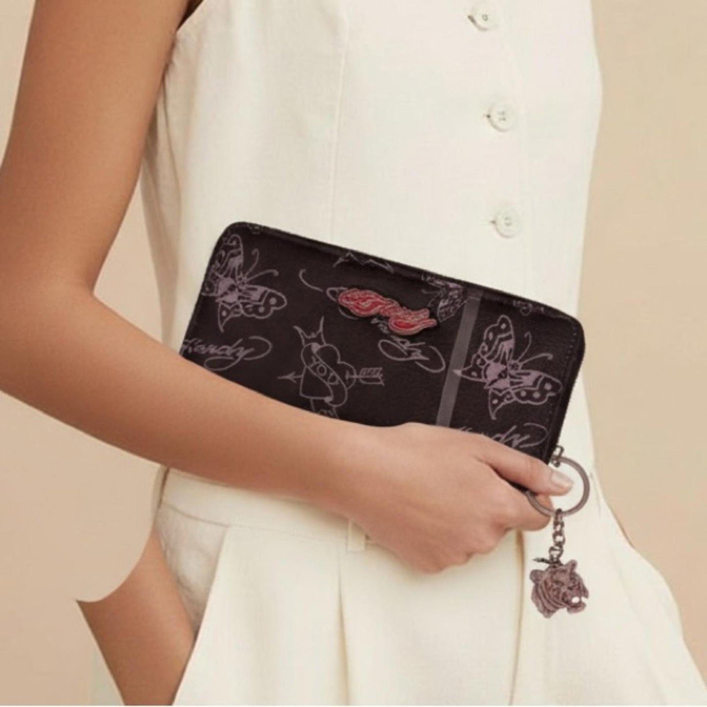 Ed Hardy Elegant Black Designer Clutch