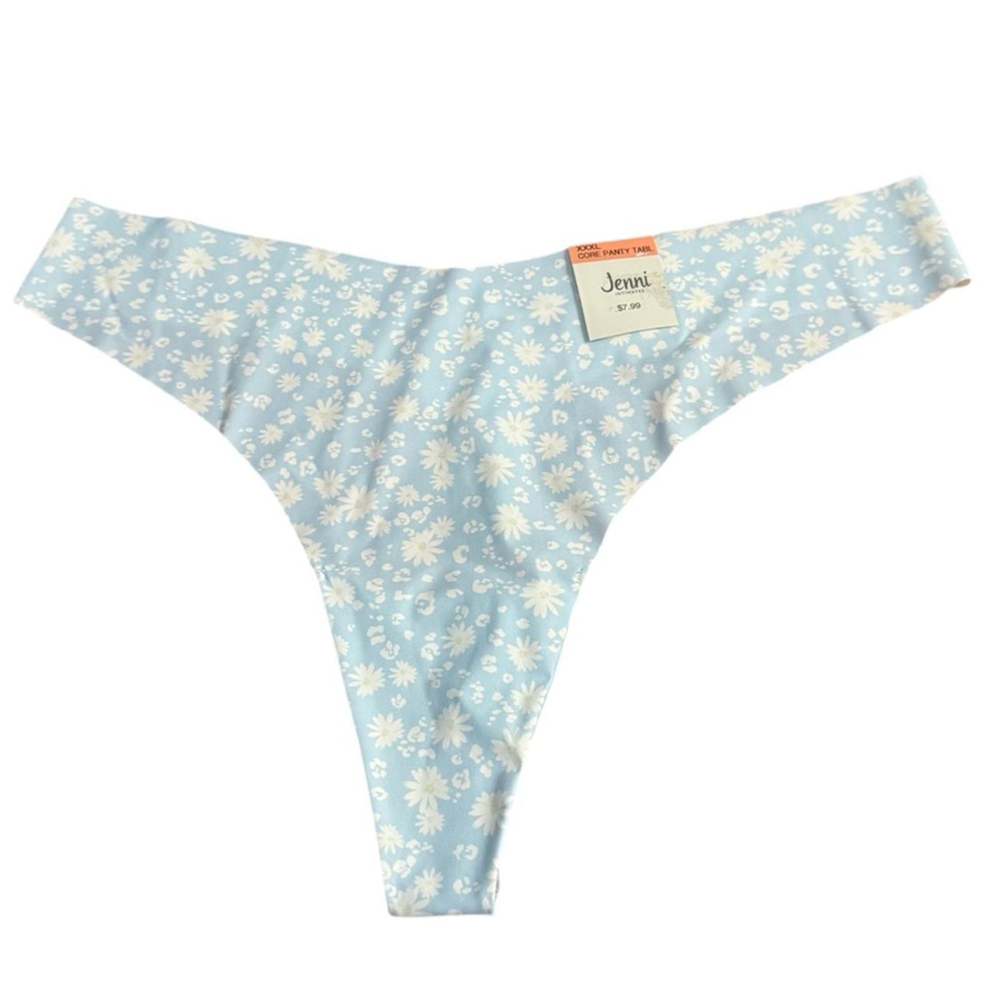 Set/6 of Seamless Thong Panties in Black, Cream, baby blue Daisy, green and Red