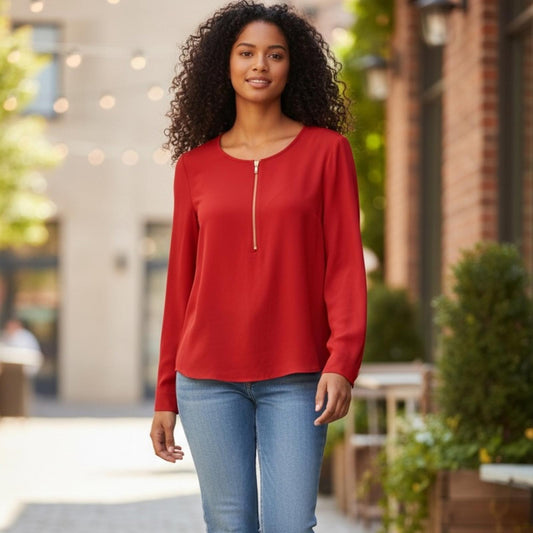 Halston Elegant Red Women's Top