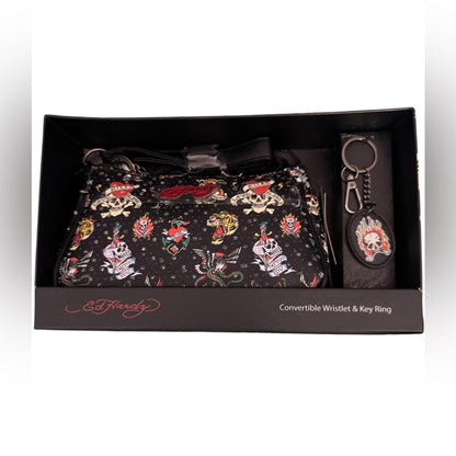 Ed Hardy Convertible Wristlet & Key Ring