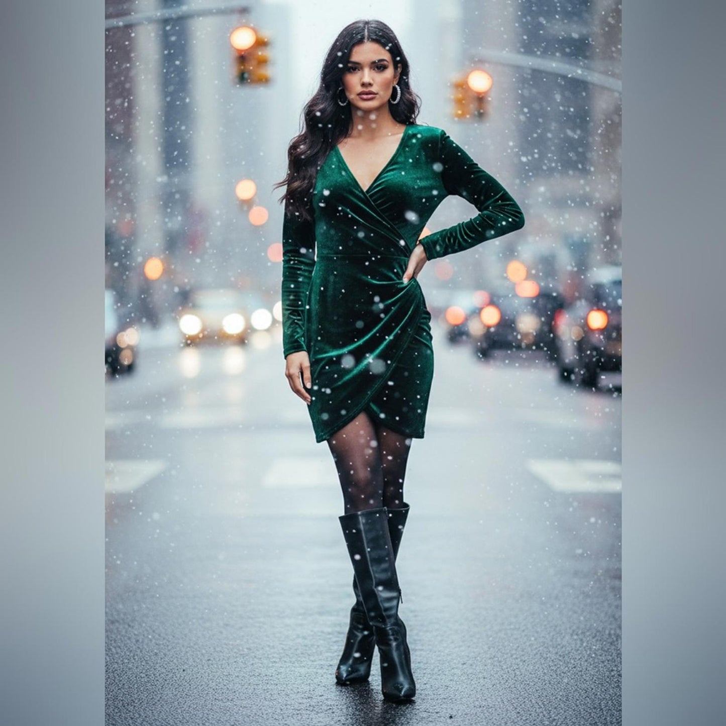 Lauren Ralph Lauren Deep Green Velvet Dress