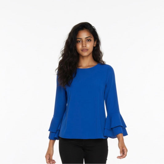 Pre-Love Simply Irresistible Royal Blue Bell Sleeve Blouse