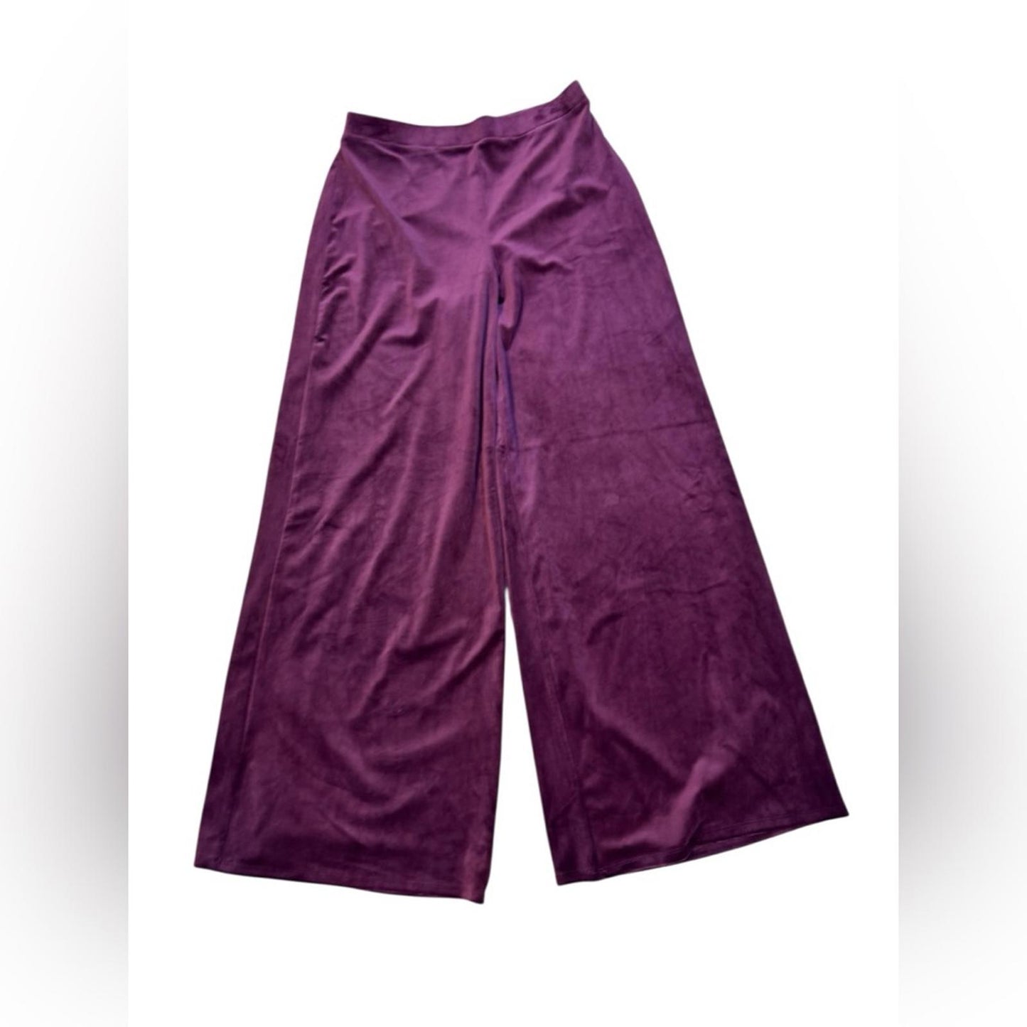 Vince Camuto Deep Purple Velvet Wide Leg Pants