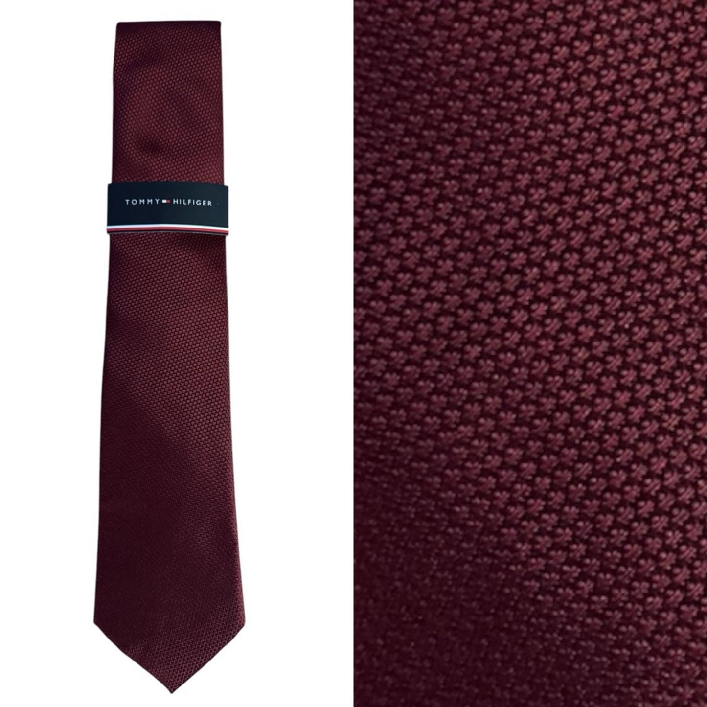 Tommy Hilfiger Men's Burgundy Tie