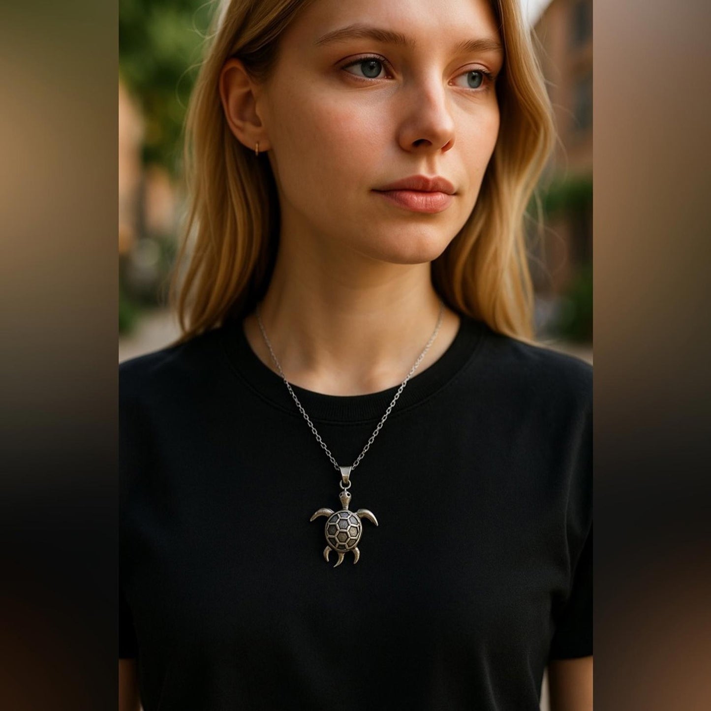 Effy Silver Turtle Pendant Necklace