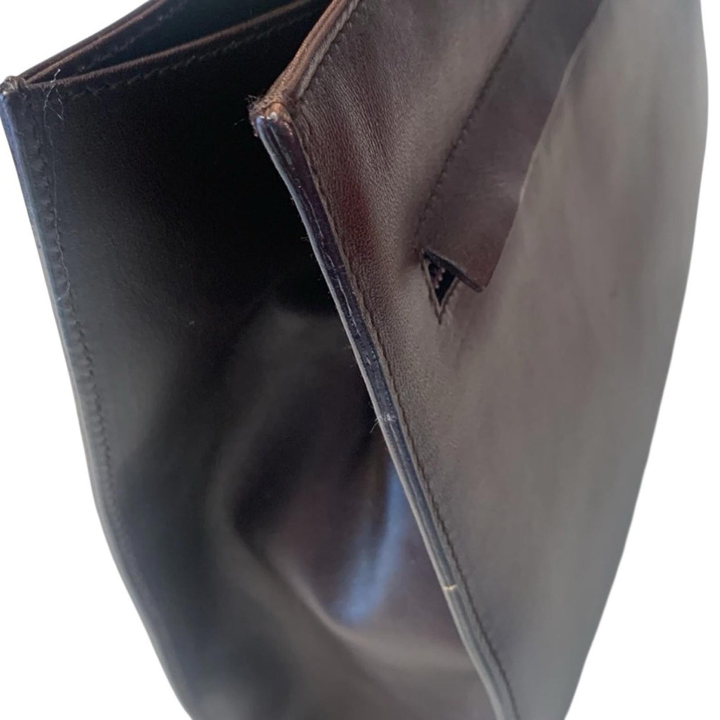 Authentic Gucci vintage Dark Brown Shoulder Bag with Gold Detail