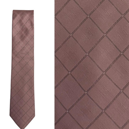 Michael Kors Elegant Pink Plaid Men's Tie