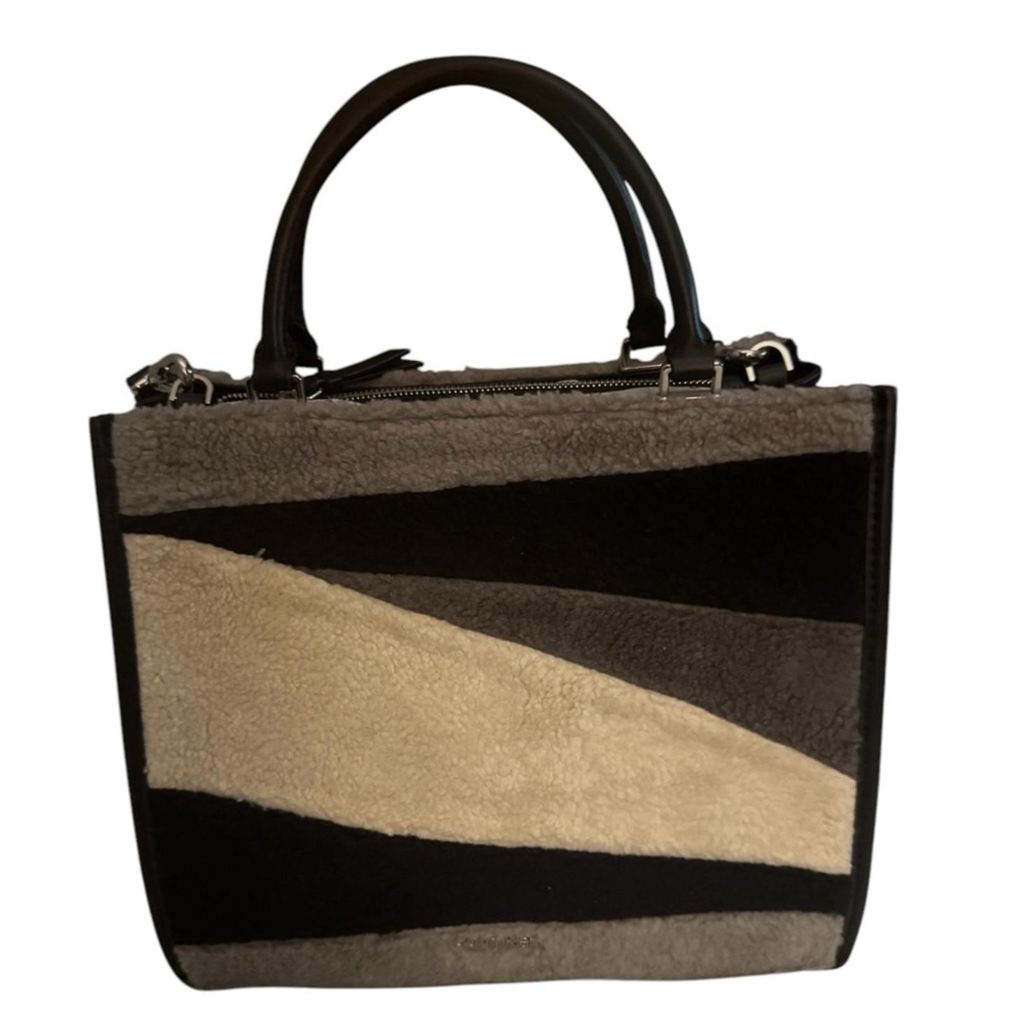 Calvin Klein Black and Cream Women's Bag