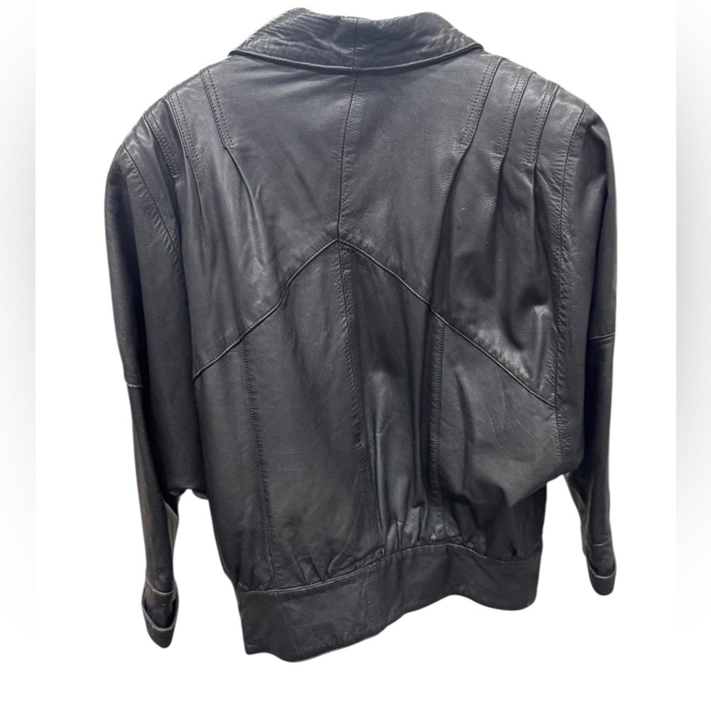 Pre-Love Renzo Costa Vintage Black Leather Jacket for Women