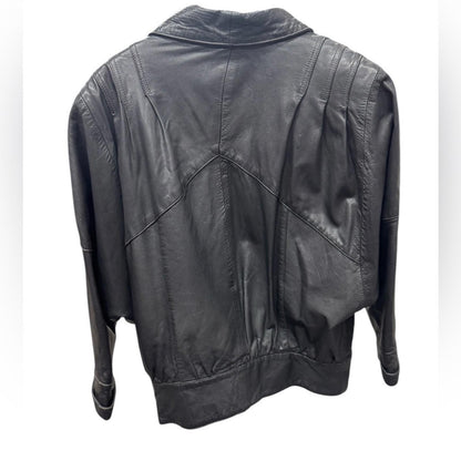 Pre-Love Renzo Costa Vintage Black Leather Jacket for Women