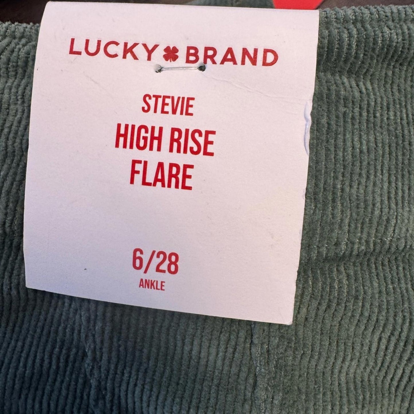 Lucky Brand fairytale Green Corduroy Flare Pants