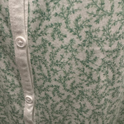 Charter club intimate floral Mint Green Women's Button-Up pj Top
