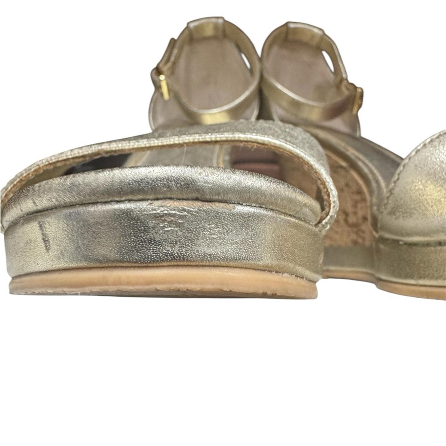 Pre-Love Lilly Pulitzer, Elegant Gold Wedge Sandals