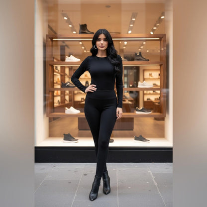 HUE Classic Black Leggings