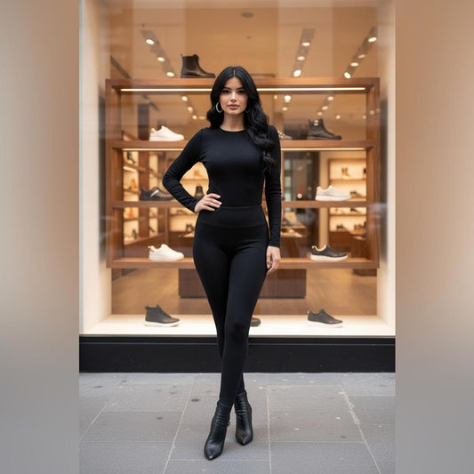 HUE Classic Black Leggings
