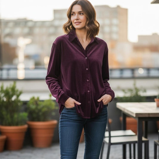 Vince Camuto Elegant Purple Women's Top