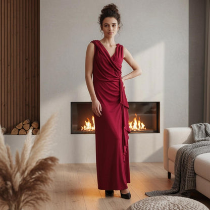 Donna Karan Red Evening Gown