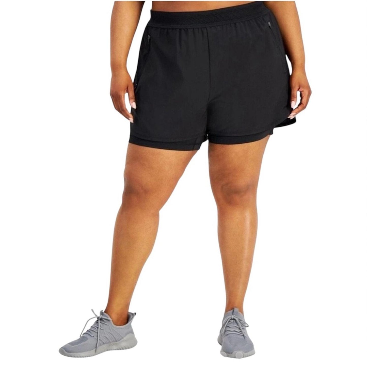 Ideology Black Women's drawstring, Waste Shorts