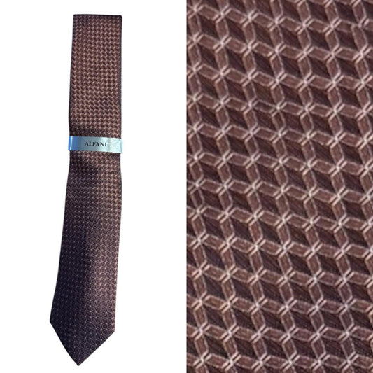 Alfani maroon Geometric Men's Tie