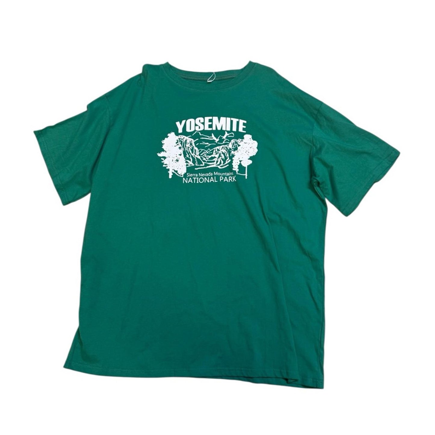 Vibrant Green Short Sleeve Tee with Graphic Design
