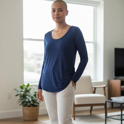 Cuddl Duds Elegant Blue Women's Top