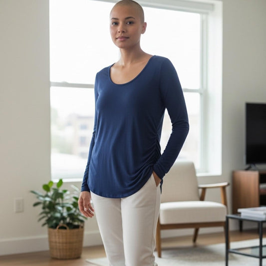 Cuddl Duds Elegant Blue Women's Top