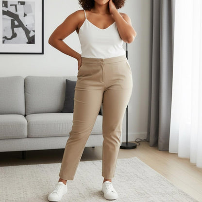 Alfred Dunner Women's Classic Tan Trousers