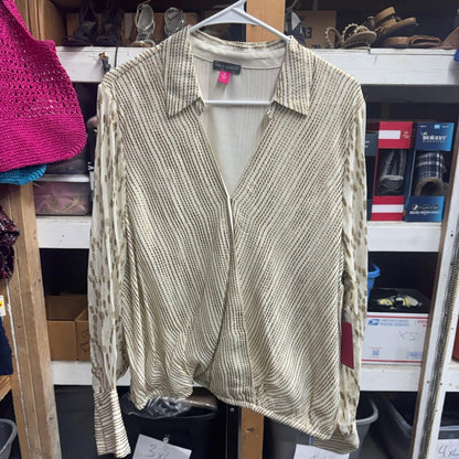 Vince Camuto Striped Cream Blouse