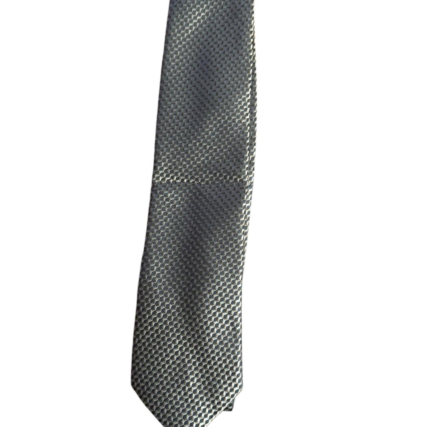 Michael Kors Elegant Gray, Gold, Tan Men's Tie