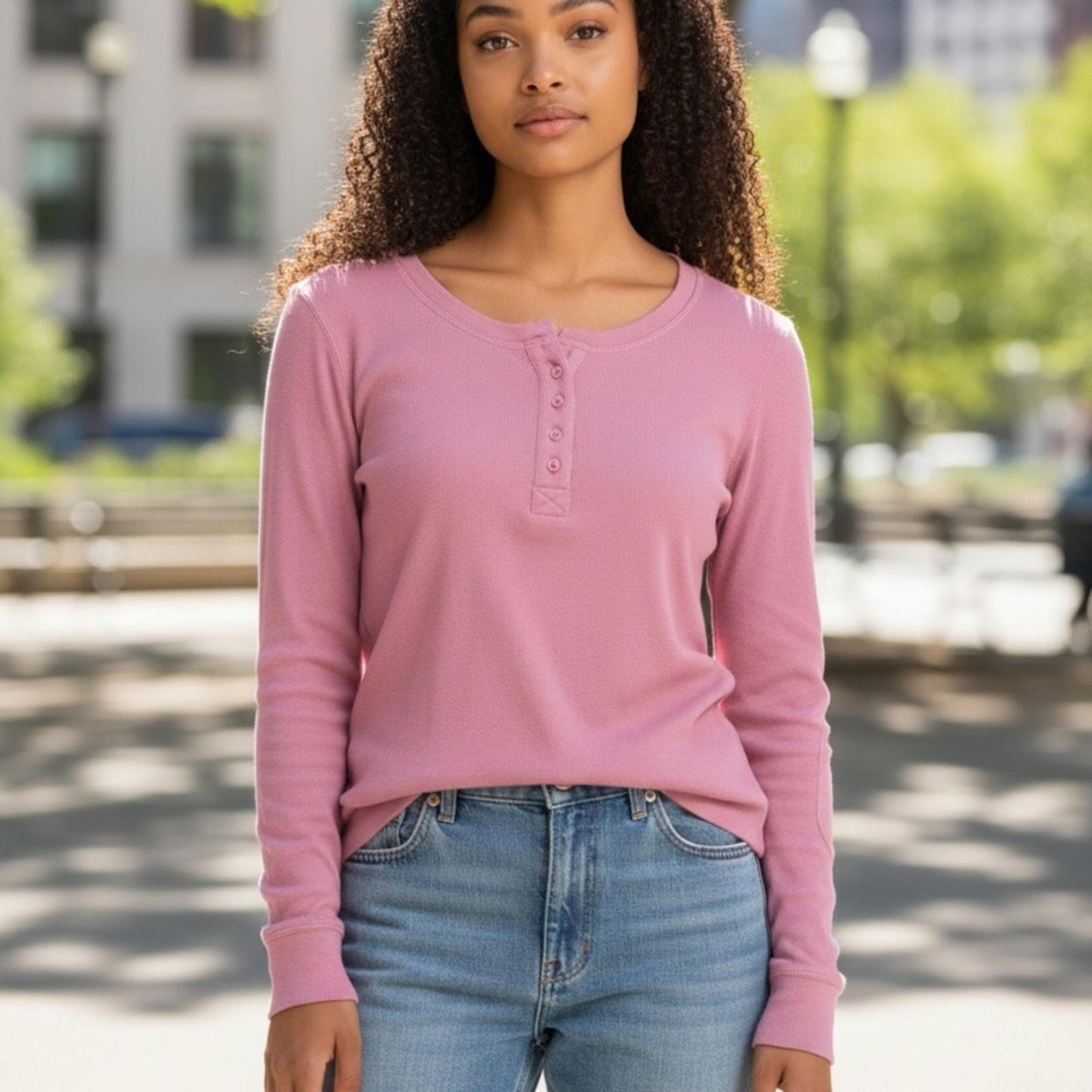 Lauren, Ralph Lauren Pink Women's Henley Top