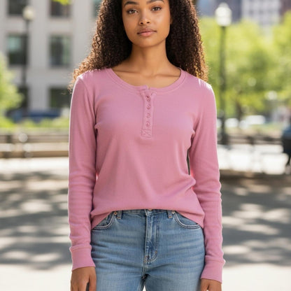 Lauren, Ralph Lauren Pink Women's Henley Top