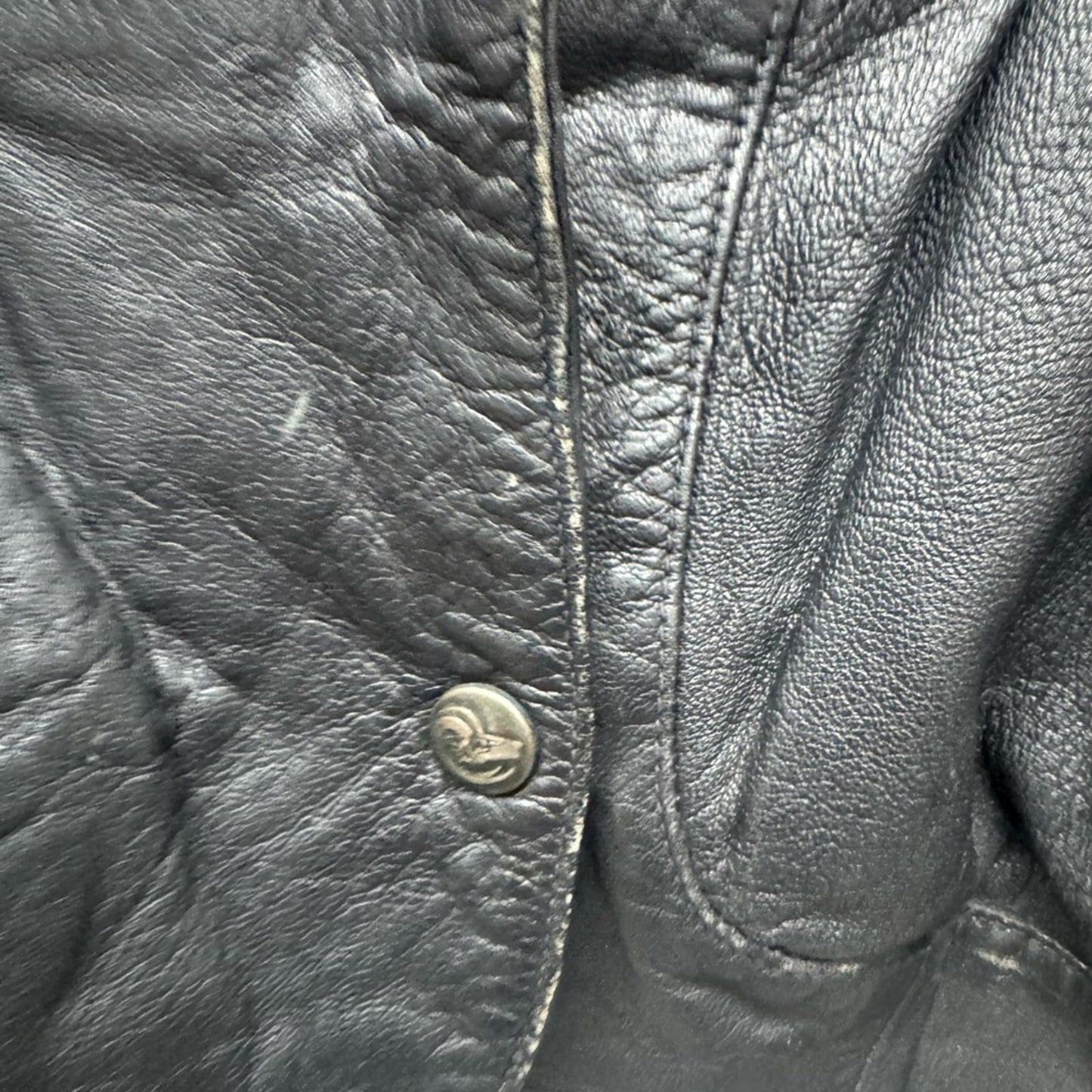 Pre-Love Renzo Costa Vintage Black Leather Jacket for Women