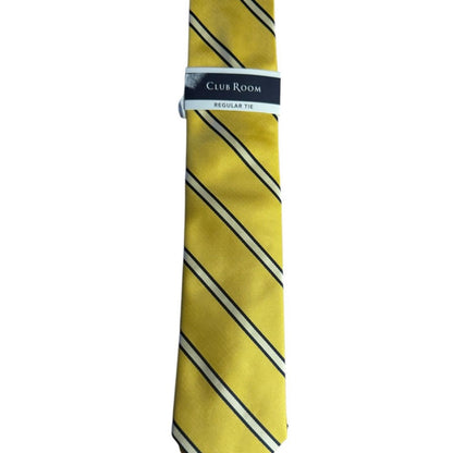 Club Room Yellow Striped Men's Tie