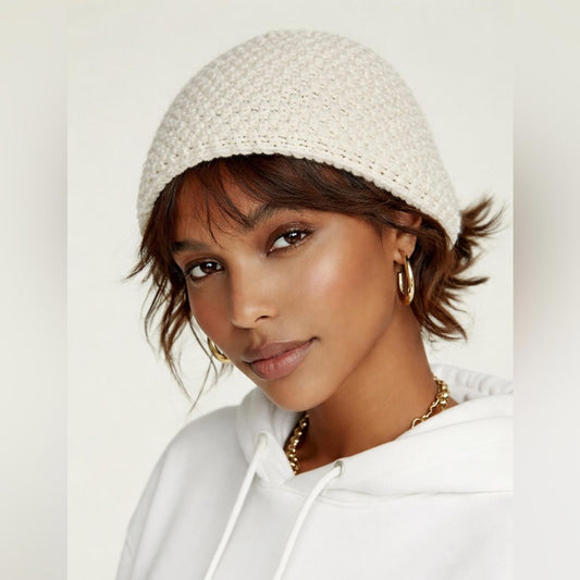 Cozy White Knit Beanie