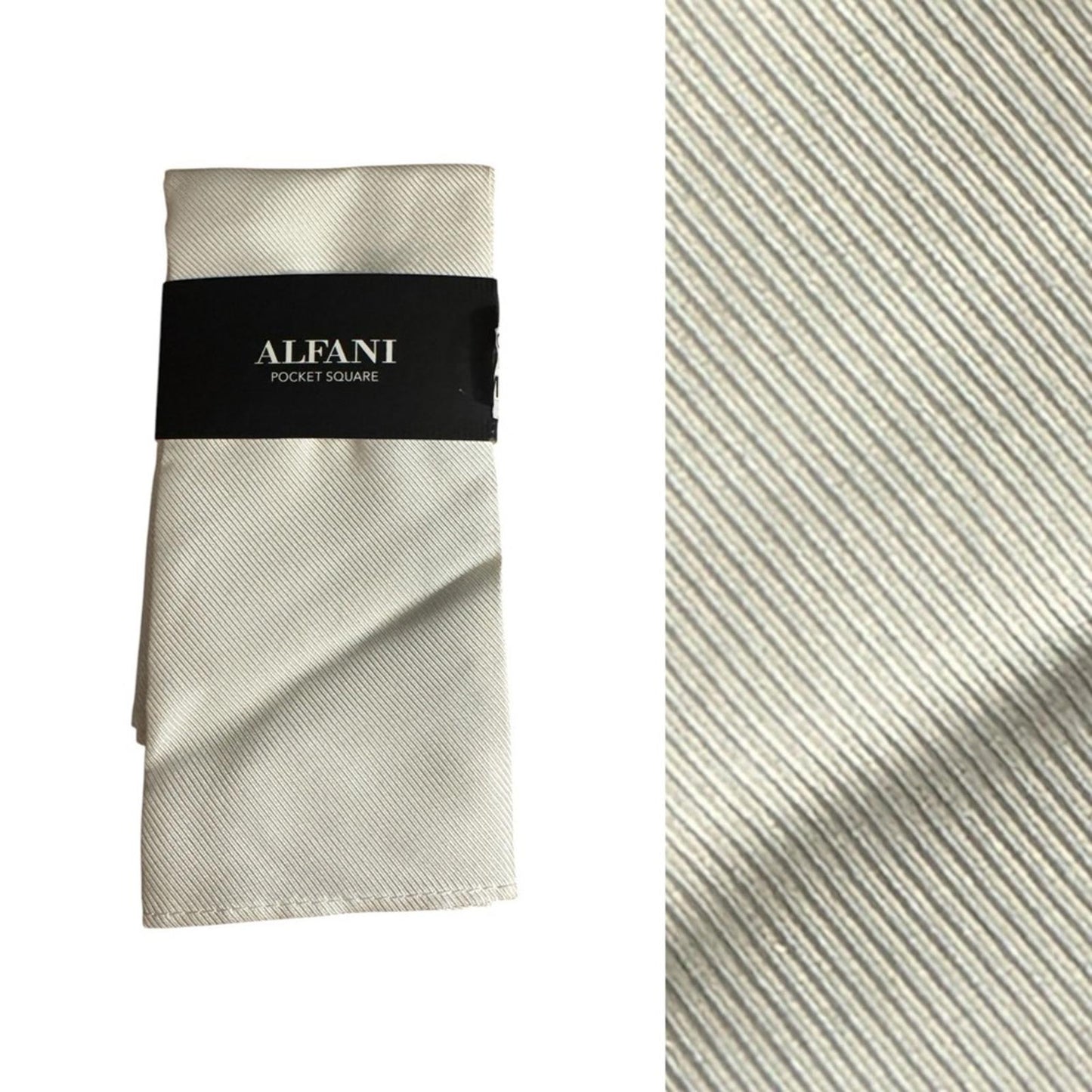 Alfani Office White Pocket Square