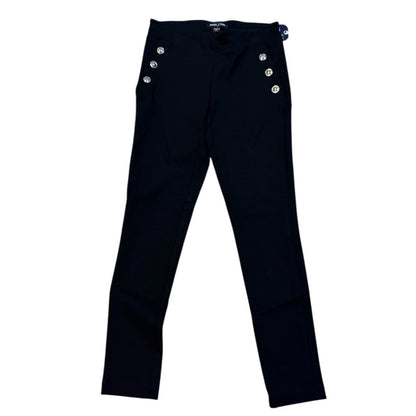 Náutica Chic Black Button-Detail Women's Skinny Pants