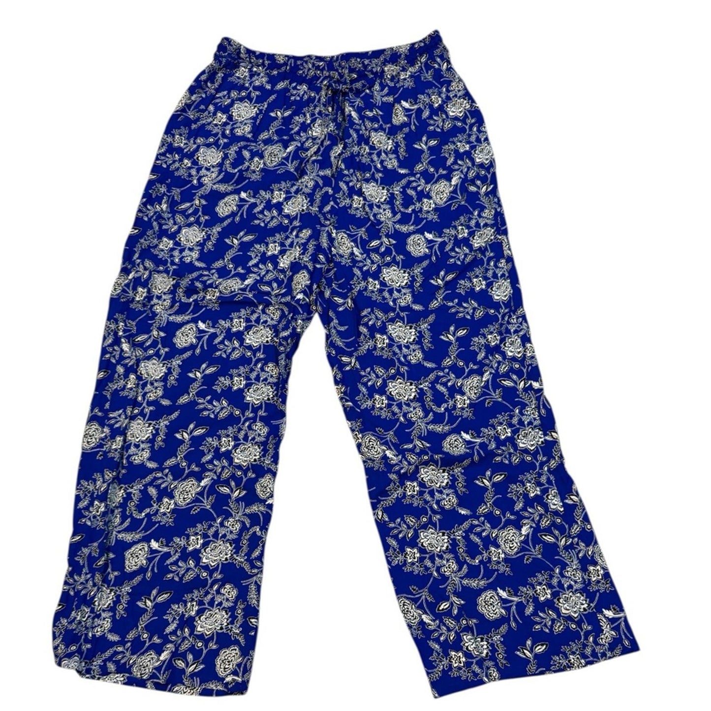 Vince Camuto Blue Floral Wide Leg Pants