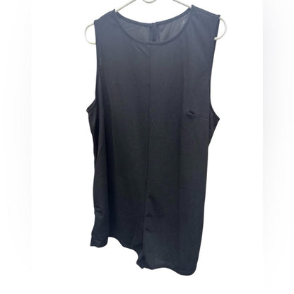 Black Sleeveless Romper with pocket