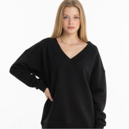 Ideology Women's Black V-Neck Sweater