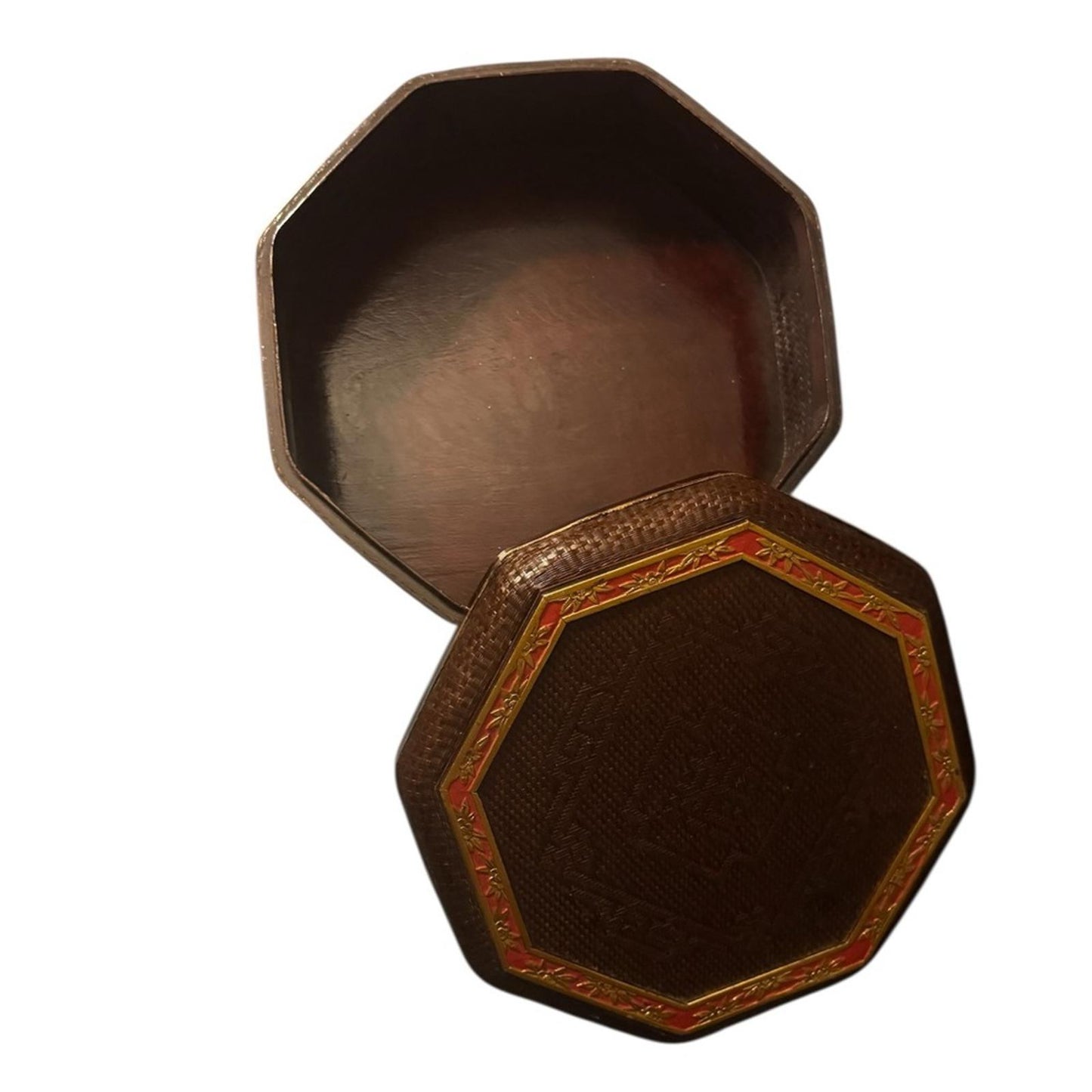 Vintage Elegant Brown Woven Storage Basket