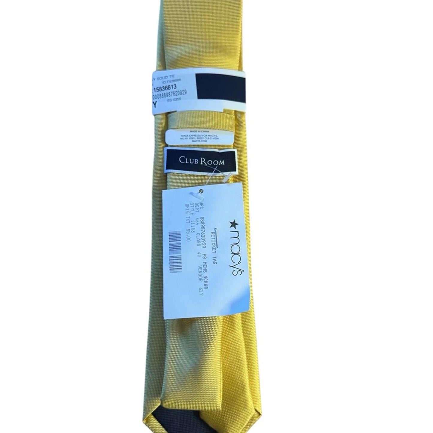 Club Room Yellow Men's Tie