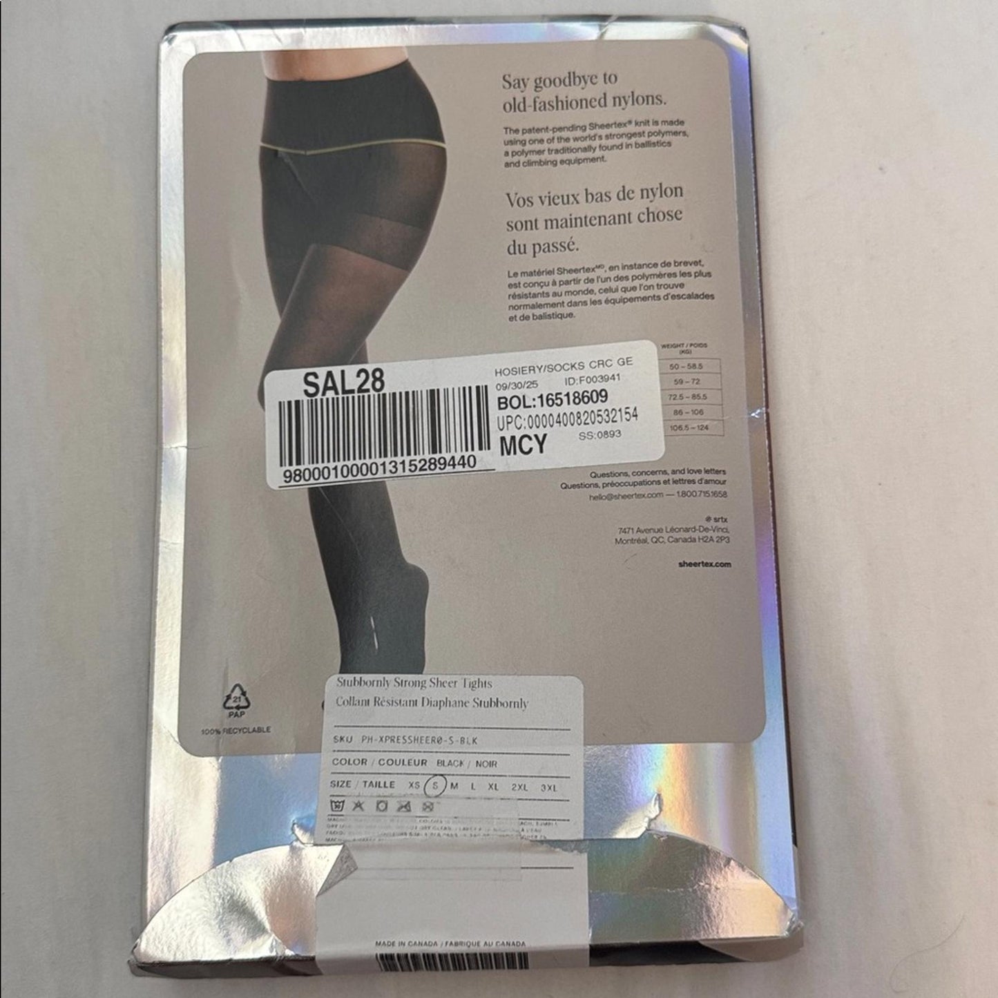 Sheertex Stubbornly Strong Tights - Gray