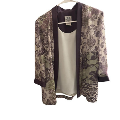 Pre-Love Floral Print Jacket and Blouse Set