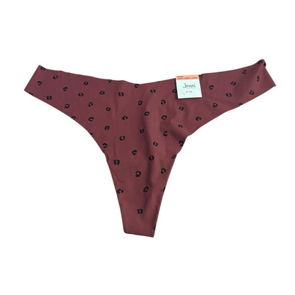 Set/6 of Seamless Thong Panties in Black, Cream, baby blue Daisy, green and Red