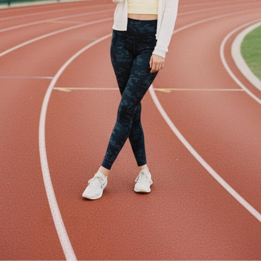 SPANX Black and Gray Camouflage Leggings