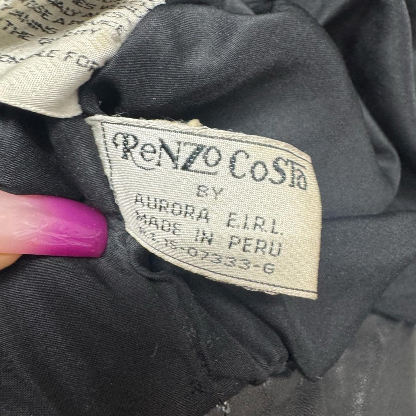 Pre-Love Renzo Costa Vintage Black Leather Jacket for Women