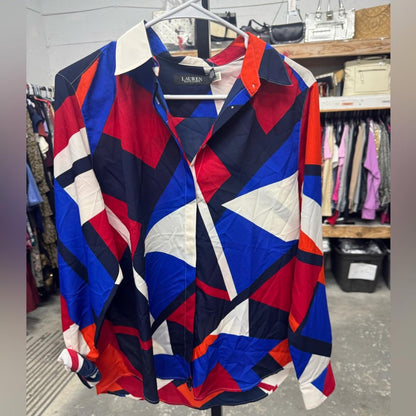 Lauren Ralph Lauren Geometric Multicolor Women's Top