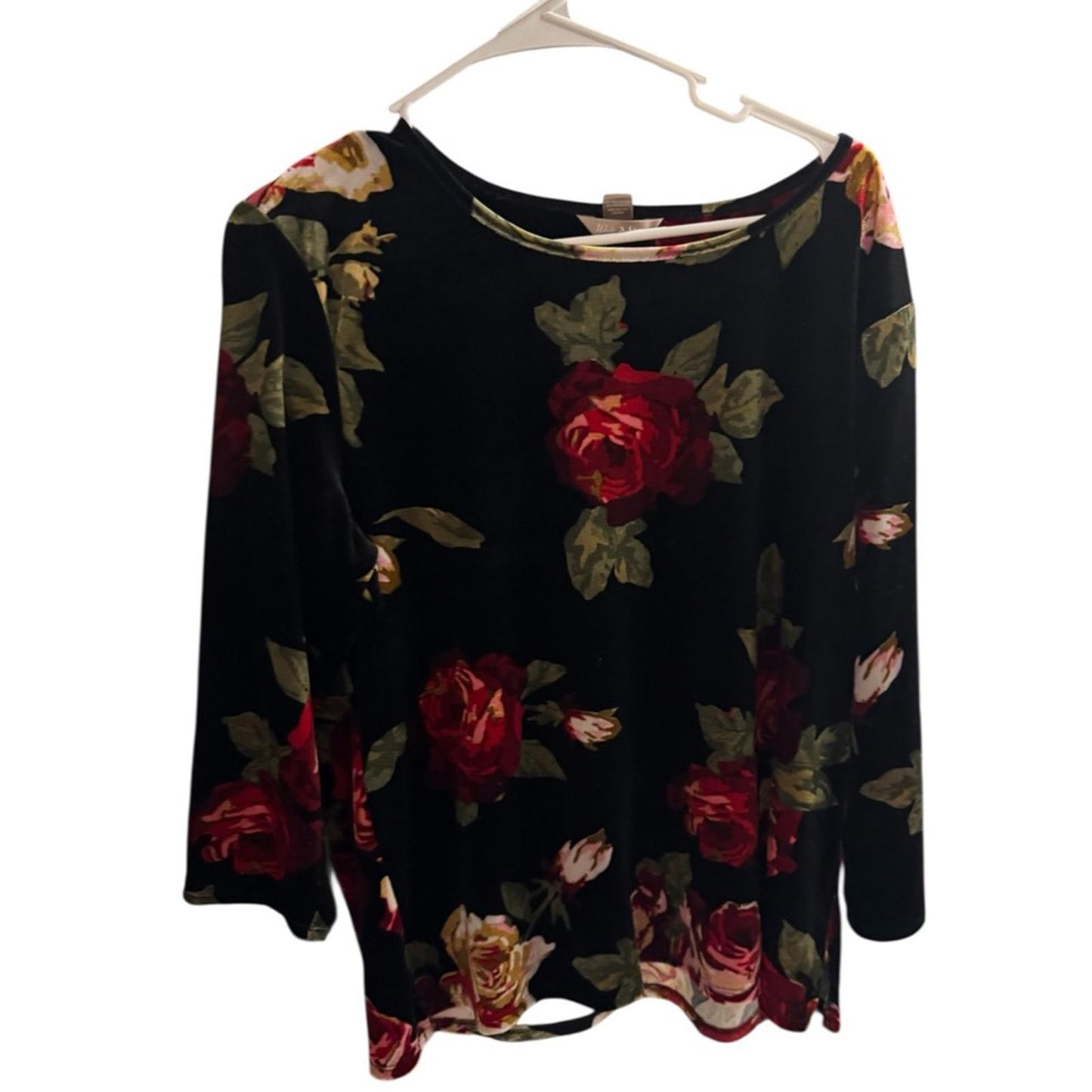 Pre-Love White Stag Black Floral Blouse
